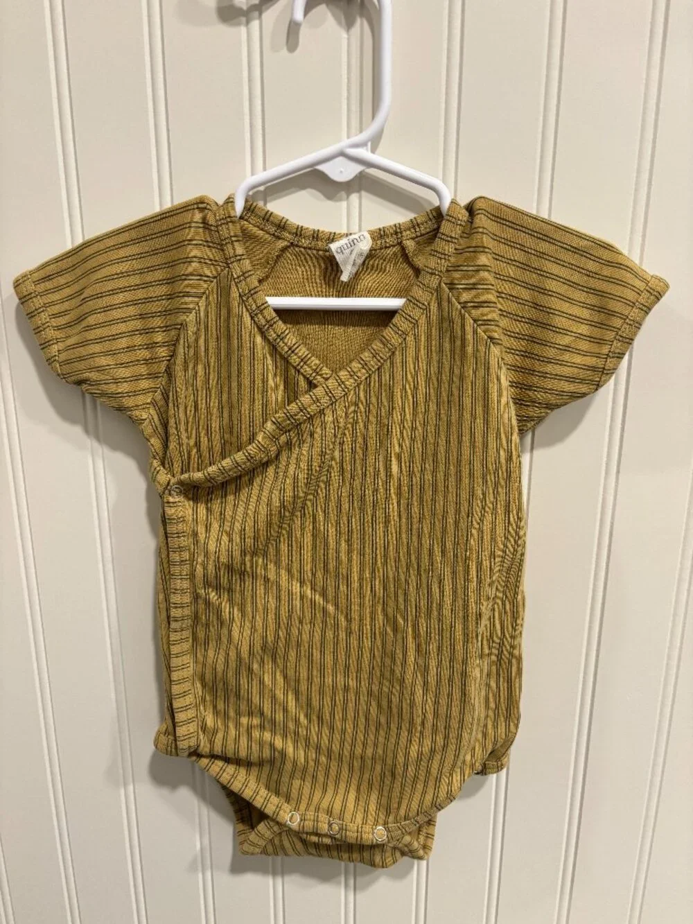 Kate Quinn 100% Cotton Mustard Yellow Kimono Bodysuit